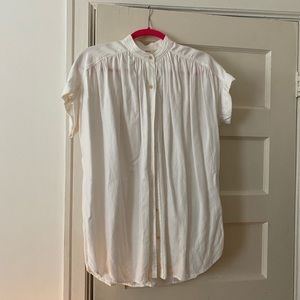 Aritzia/Wilfred white long, flowy blouse